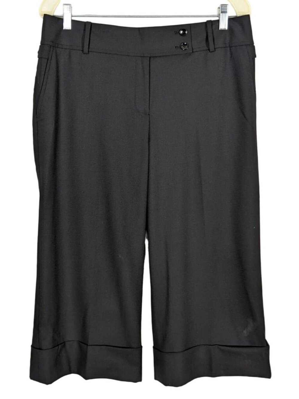 Ann Taylor Wide leg Black career Capris size 10